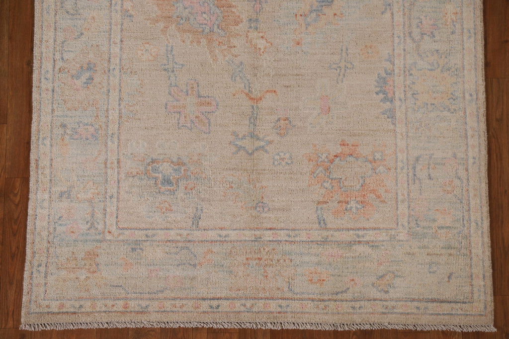 Vegetable Dye Oushak Turkish Area Rug 4x6