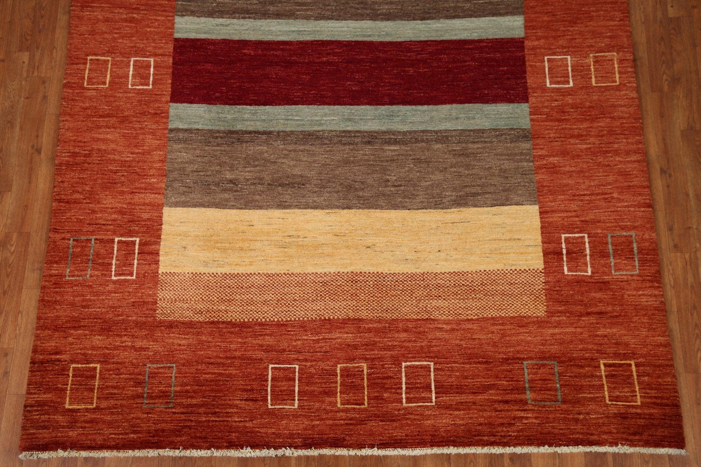 Modern Gabbeh Vegetable Dye Area Rug 7x8