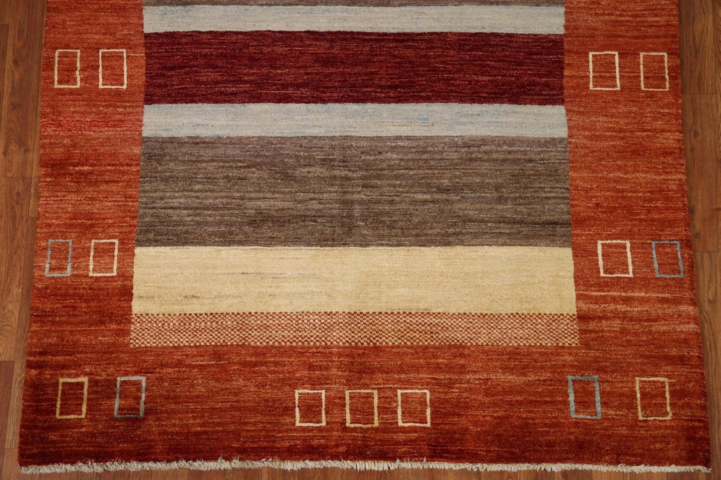 Vegetable Dye Gabbeh Modern Area Rug 5x7