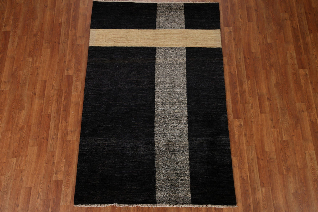 Vegetable Dye Gabbeh Oriental Area Rug 4x7