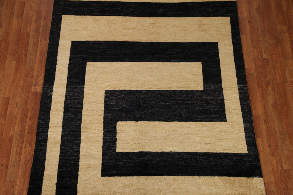 Vegetable Dye Modern Gabbeh Oriental Area Rug 6x8