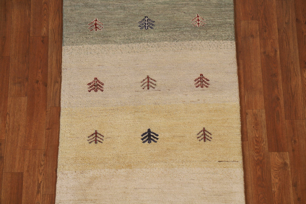 Modern Gabbeh Oriental Runner Rug 3x8