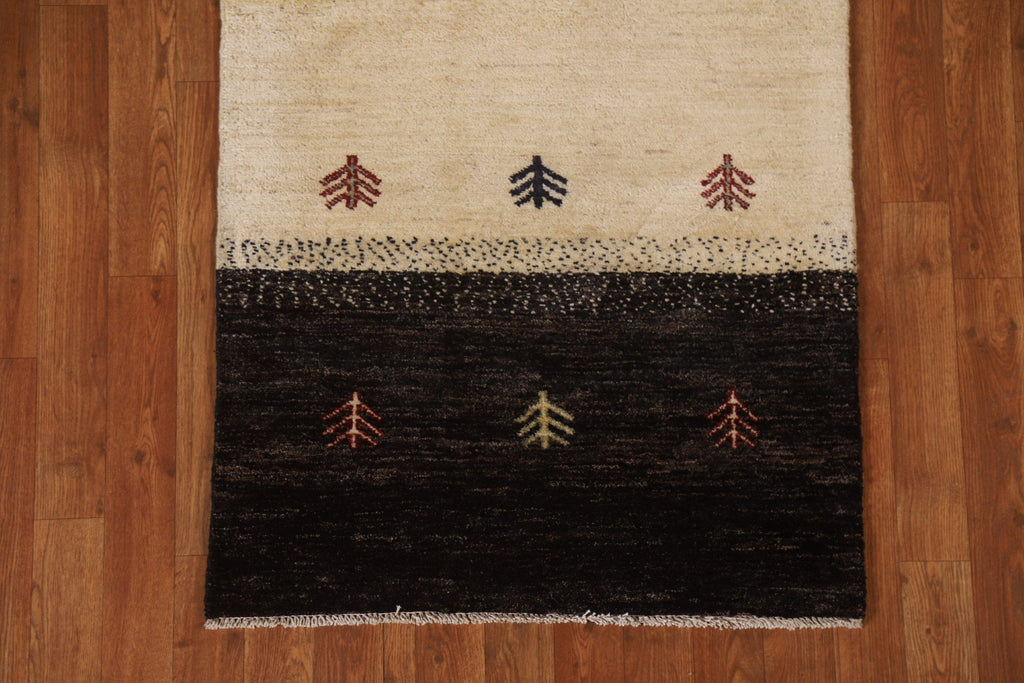 Modern Gabbeh Oriental Runner Rug 3x8