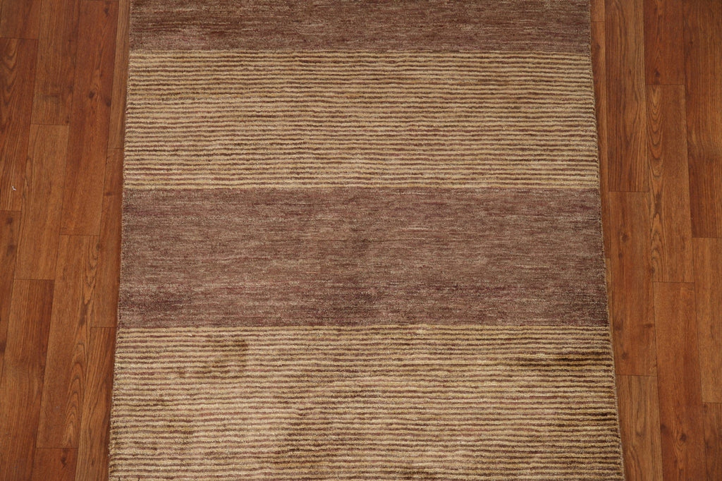 Striped Modern Gabbeh Vegetable Dye Rug 3x5