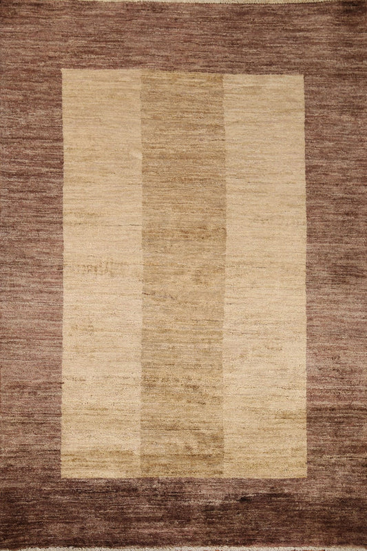 Vegetable Dye Gabbeh Modern Area Rug 4x5