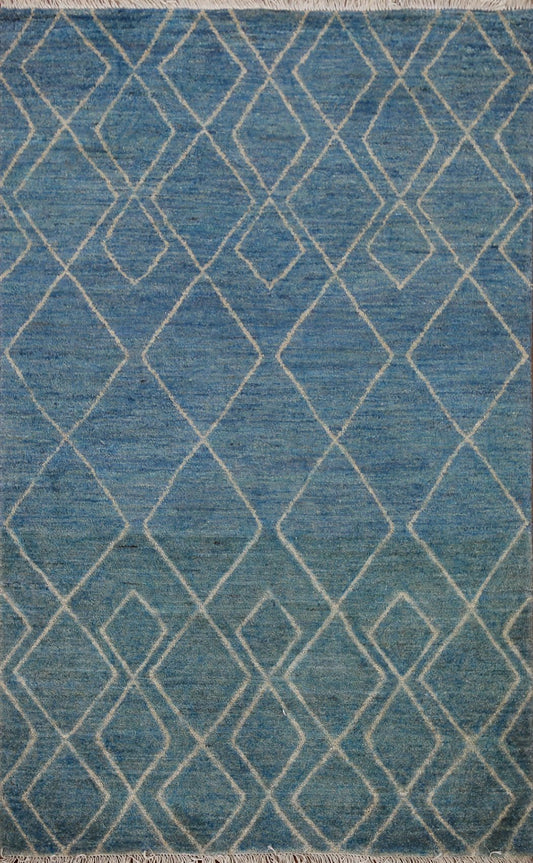 Blue Gabbeh Modern Area Rug 3x5