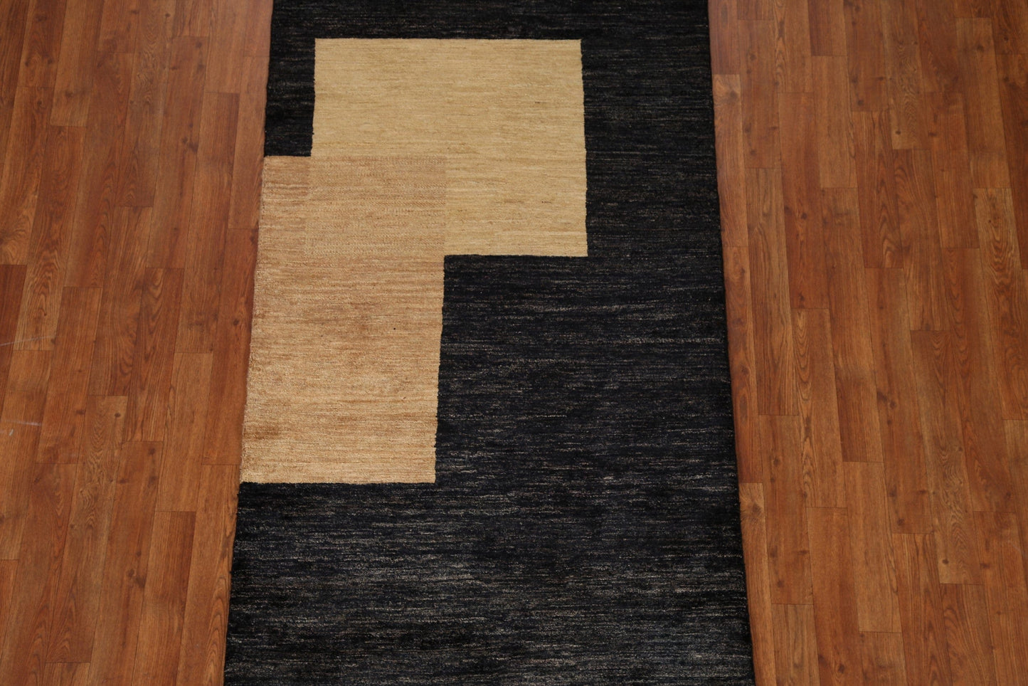 Geometric Modern Gabbeh Wool Runner Rug 3x7