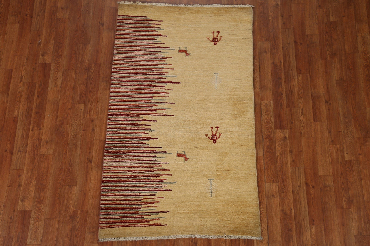 Vegetable Dye Gabbeh Oriental Area Rug 3x5