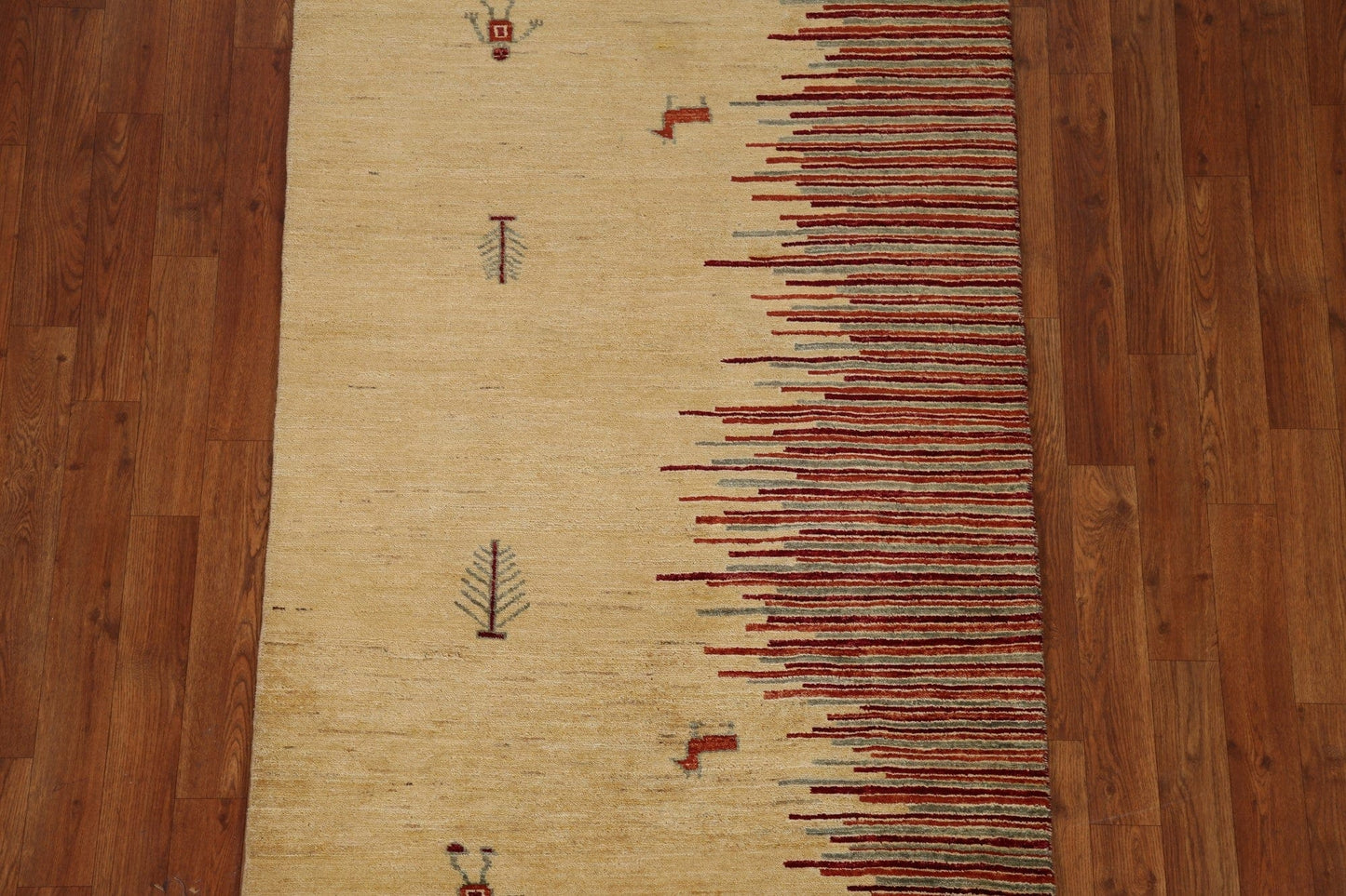 Modern Gabbeh Vegetable Dye Area Rug 3x5