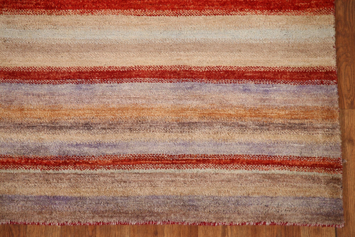 Vegetable Dye Gabbeh Striped Area Rug 3x5