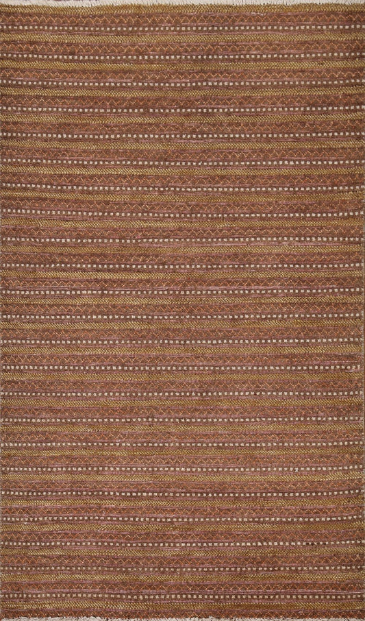 Modern Gabbeh Wool Area Rug 3x5