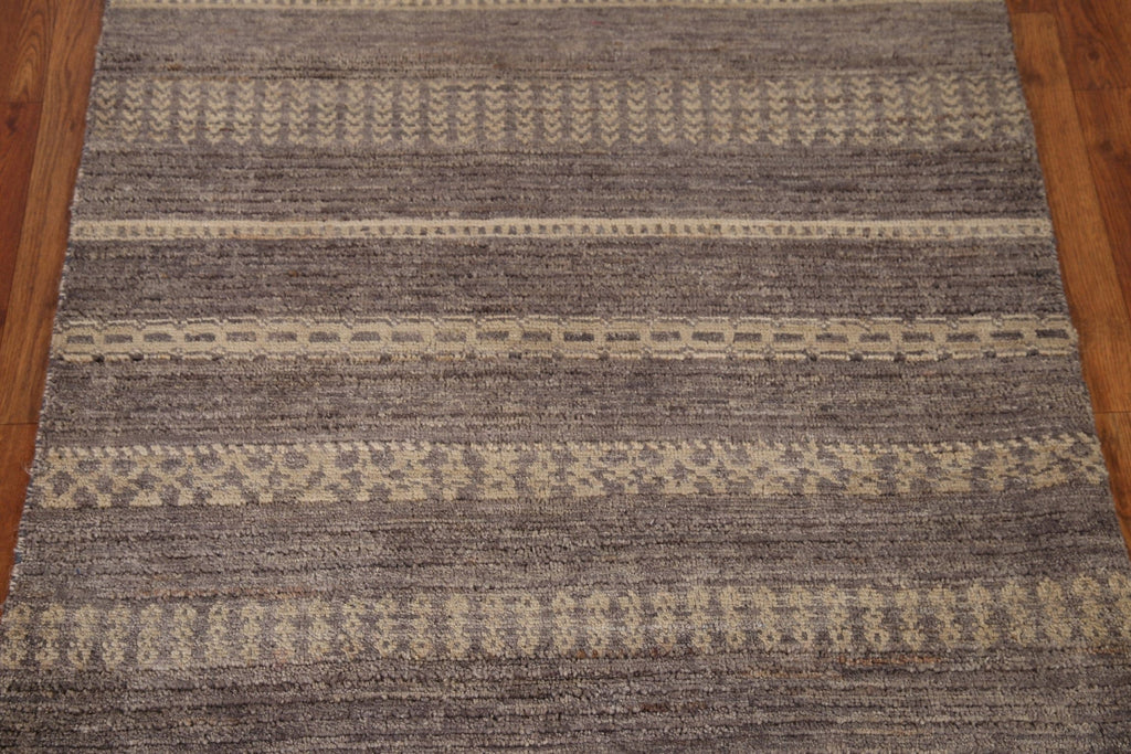 Striped Modern Gabbeh Square Area Rug 3x3