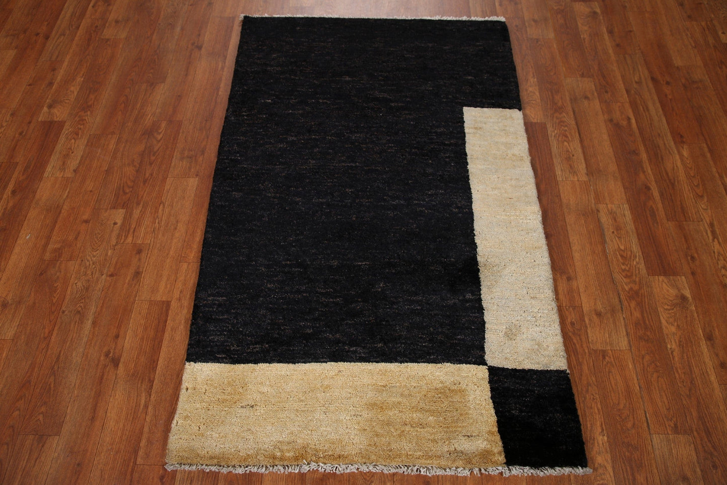 Geometric Modern Gabbeh Vegetable Dye Rug 3x4