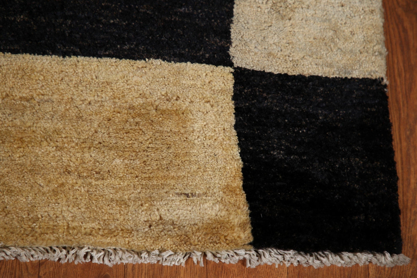 Geometric Modern Gabbeh Vegetable Dye Rug 3x4