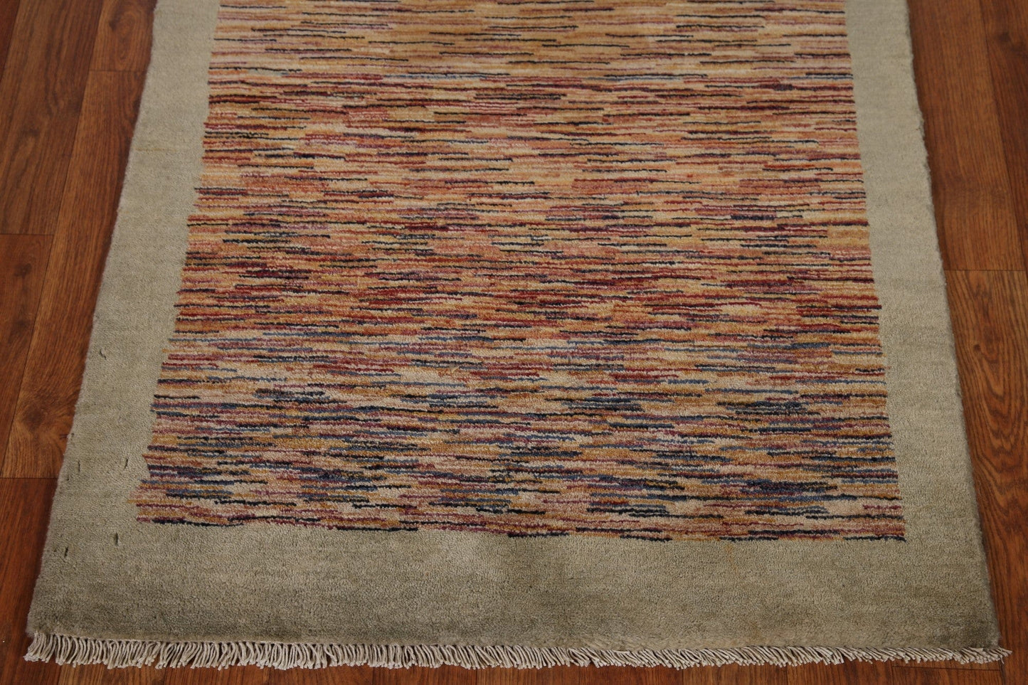 Striped Modern Gabbeh Vegetable Dye Rug 3x4