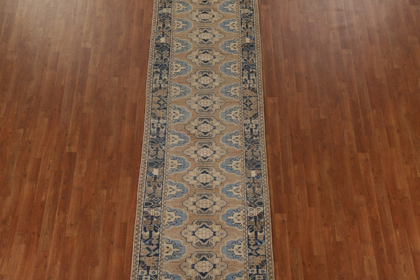 Vegetable Dye Oushak Turkish Runner Rug 4x12