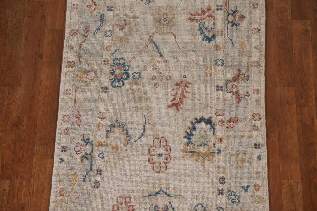 Vegetable Dye Oushak Oriental Runner Rug 3x10