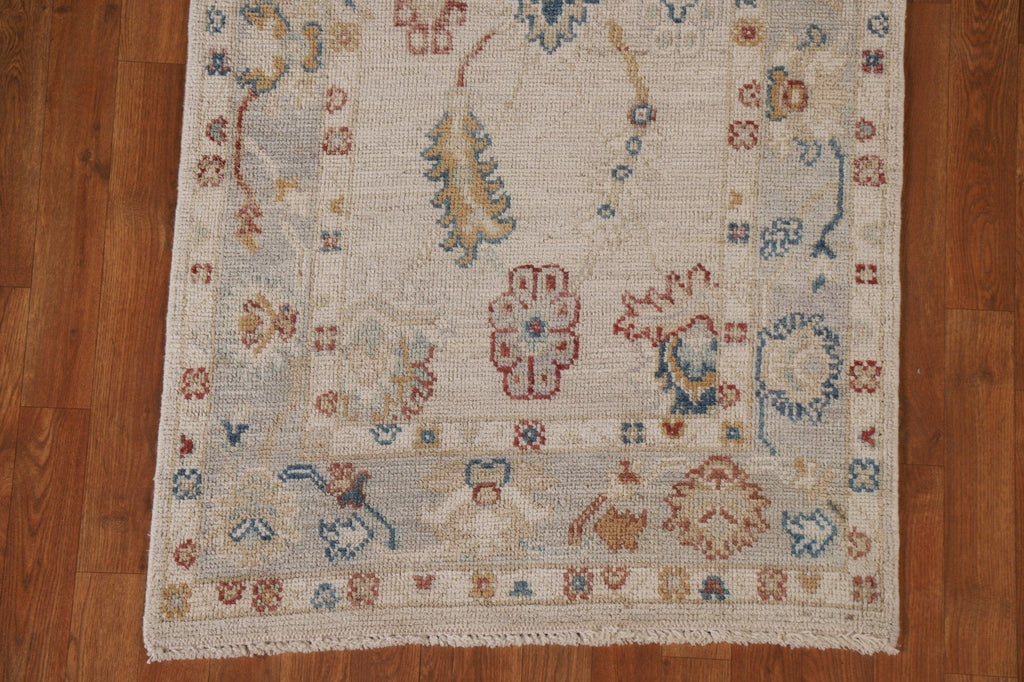 Vegetable Dye Oushak Oriental Runner Rug 3x10