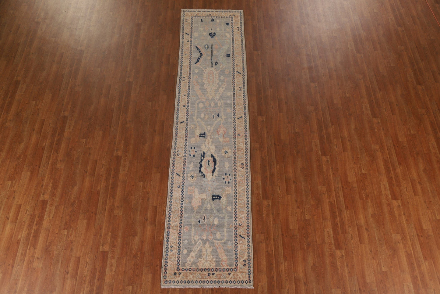 Vegetable Dye Oushak Oriental Runner Rug 3x12