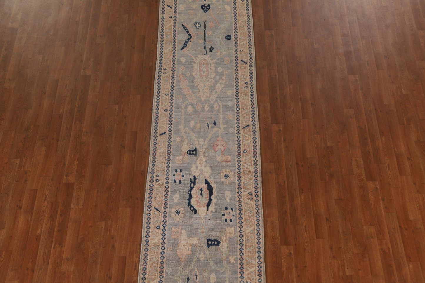 Vegetable Dye Oushak Oriental Runner Rug 3x12