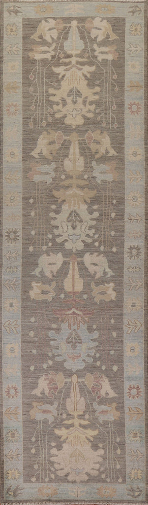 Vegetable Dye Oushak Oriental Runner Rug 3x12