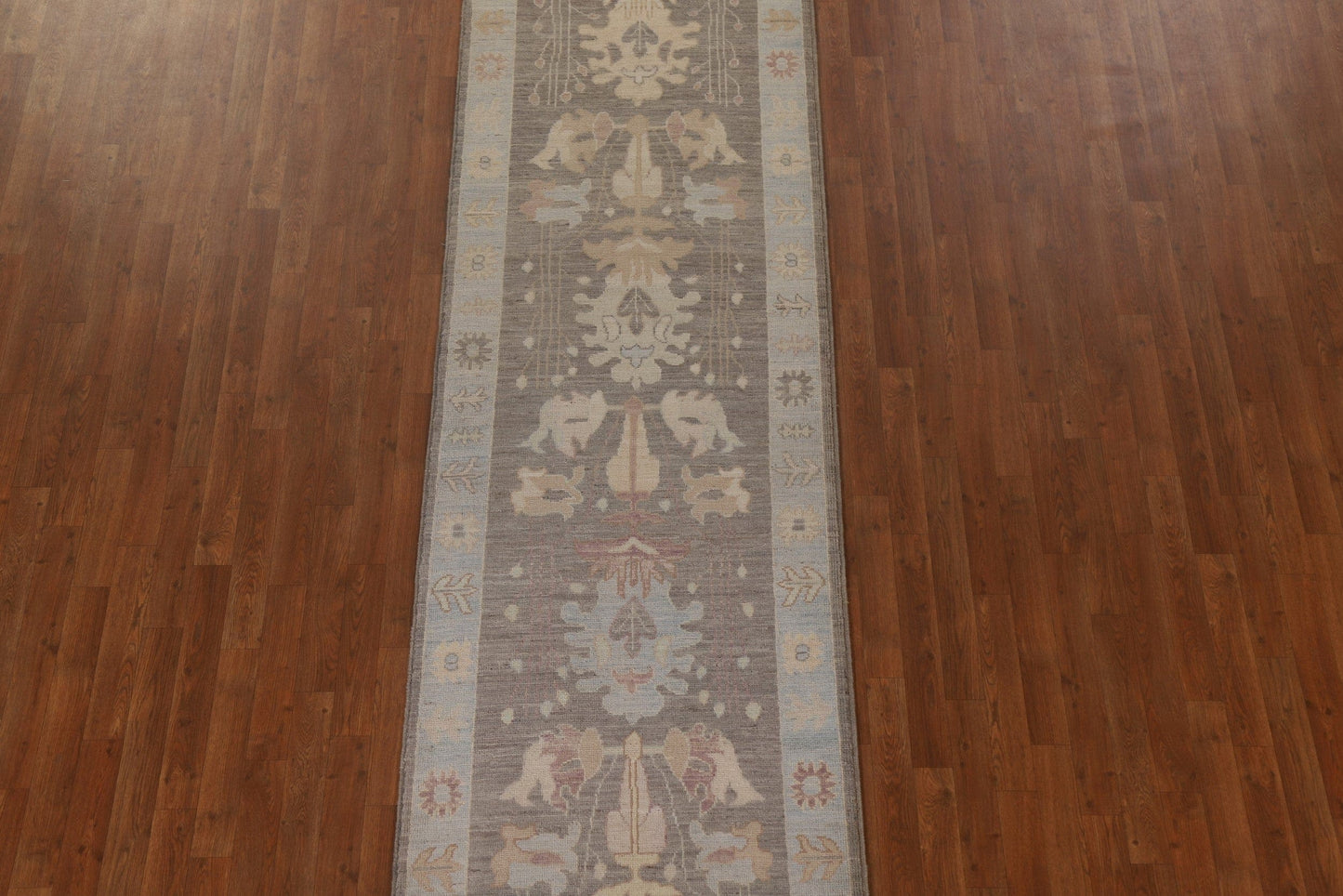 Vegetable Dye Oushak Oriental Runner Rug 3x12