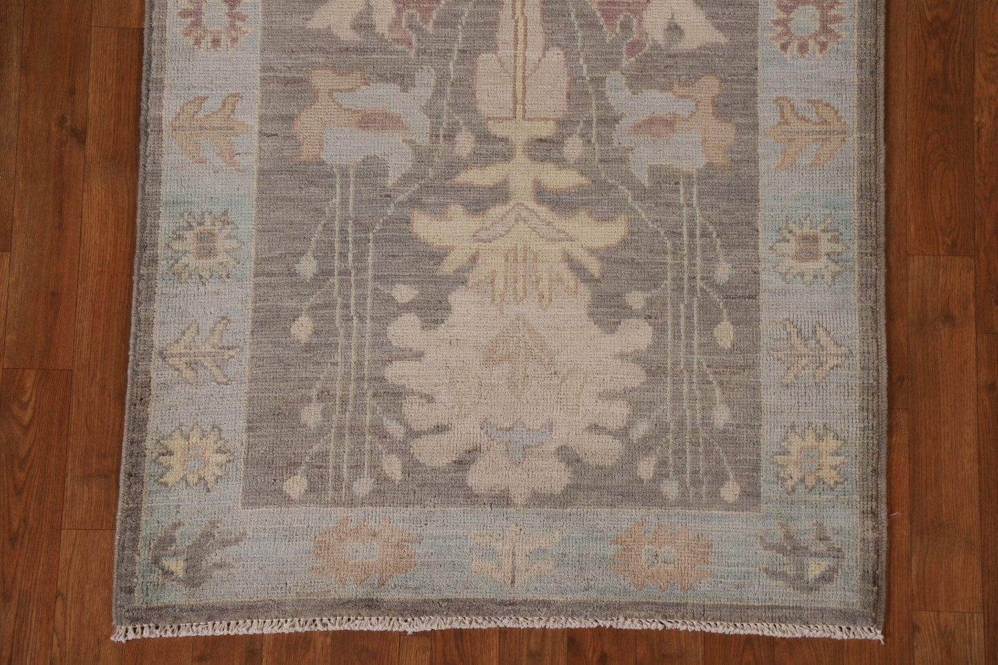 Vegetable Dye Oushak Oriental Runner Rug 3x12