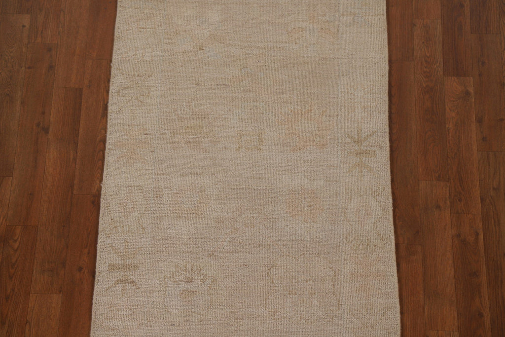 Vegetable Dye Oushak Oriental Runner Rug 3x12