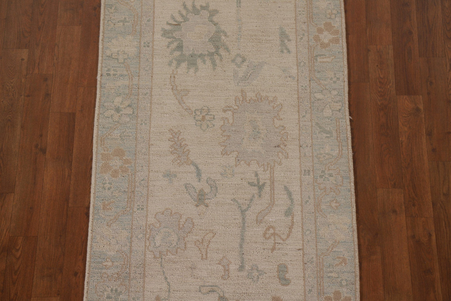 Vegetable Dye Oushak Oriental Runner Rug 3x12