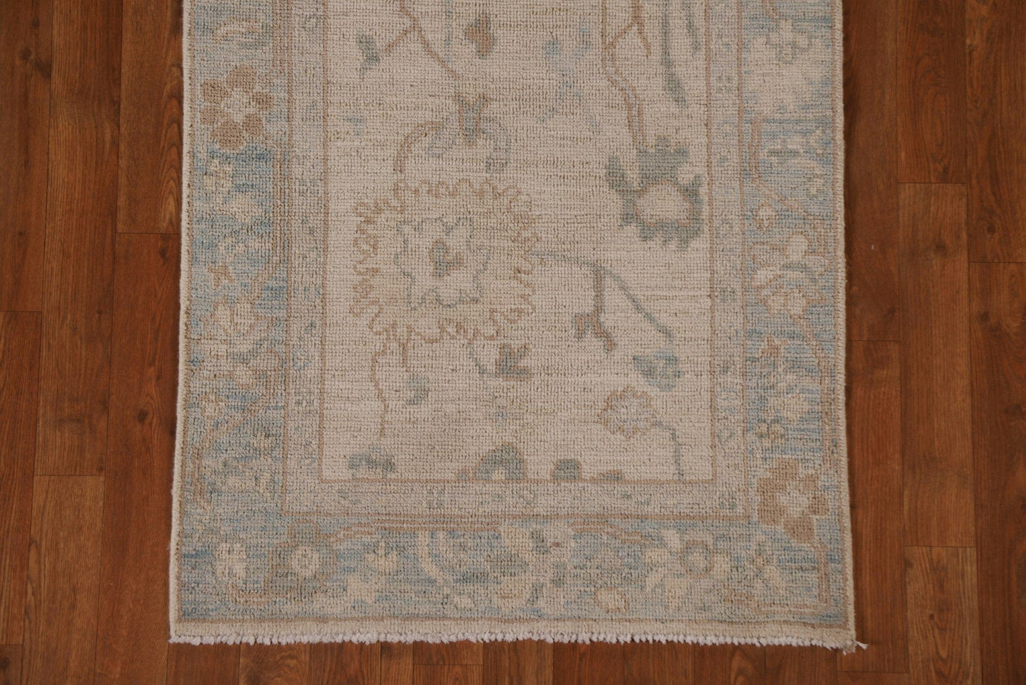 Vegetable Dye Oushak Oriental Runner Rug 3x12