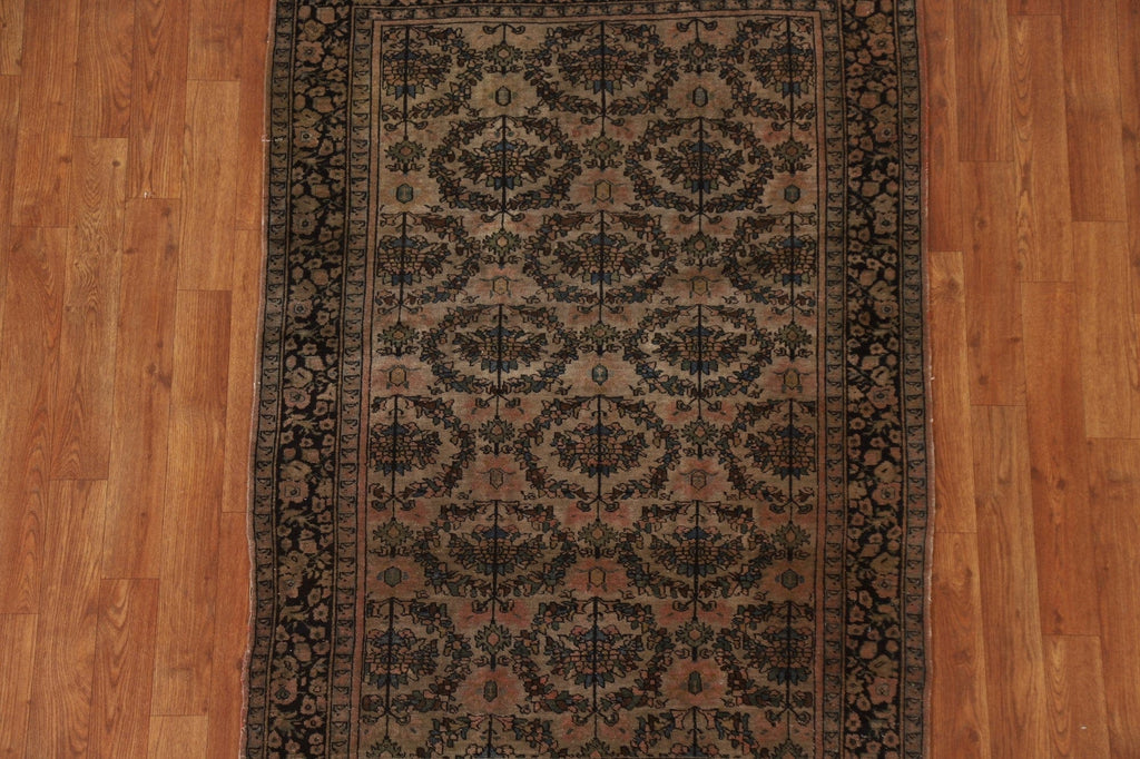 Pre-1900 Antique Vegetable Dye Sarouk Farahan Persian Rug 3x5