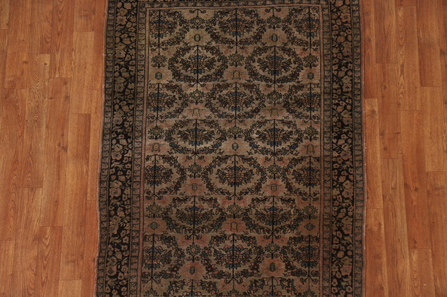 Pre-1900 Antique Vegetable Dye Sarouk Farahan Persian Rug 3x5