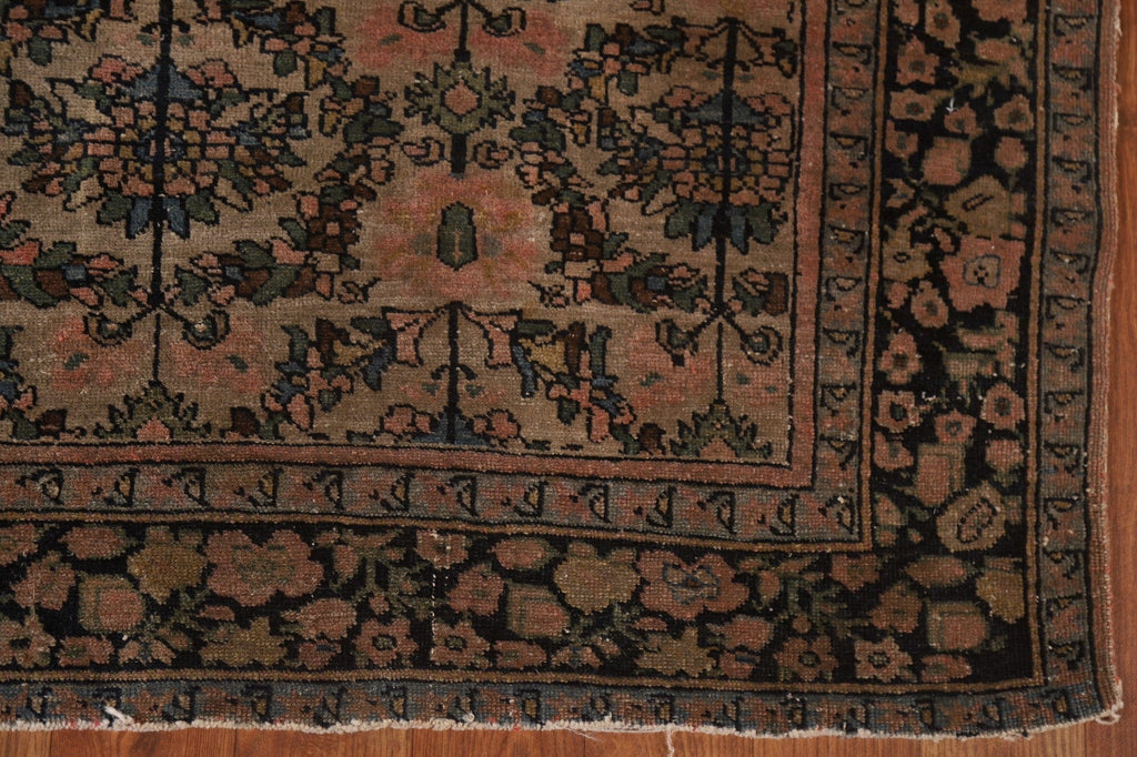 Pre-1900 Antique Vegetable Dye Sarouk Farahan Persian Rug 3x5