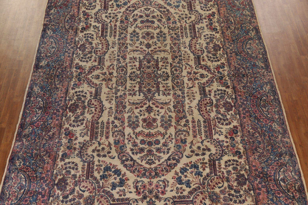 Antique Vegetable Dye Kerman Persian Large Rug 10x17