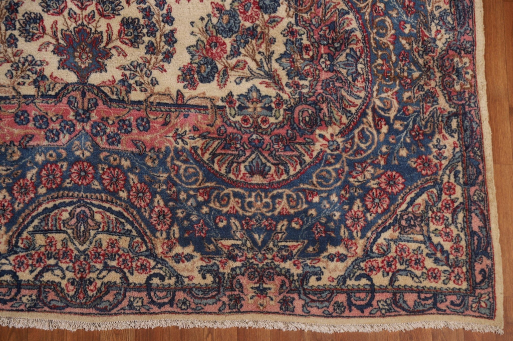 Antique Vegetable Dye Kerman Persian Large Rug 10x17