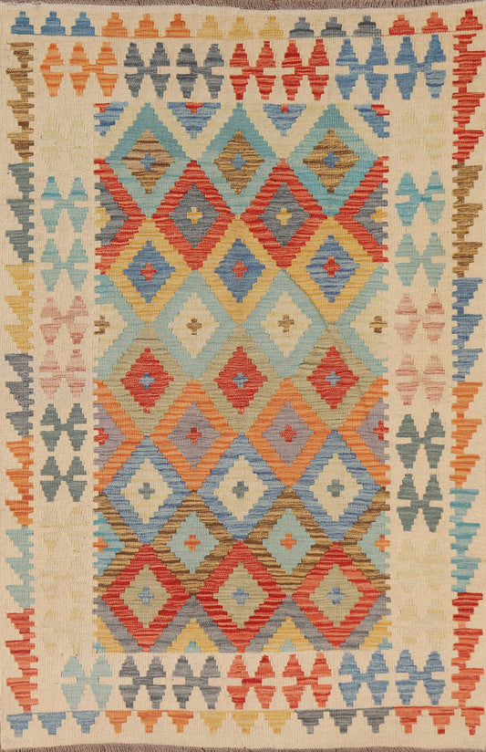 Geometric Kilim Oriental Area Rug 4x6