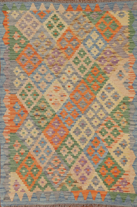 Multi-Color Kilim Oriental Area Rug 3x5