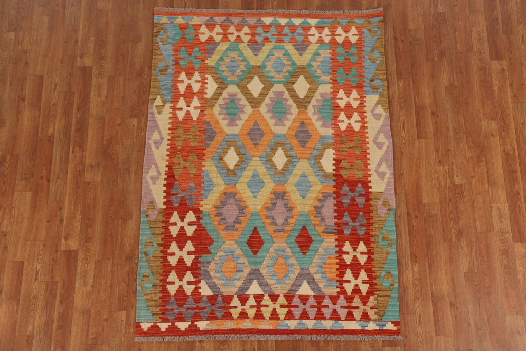 Geometric Kilim Oriental Area Rug 4x6