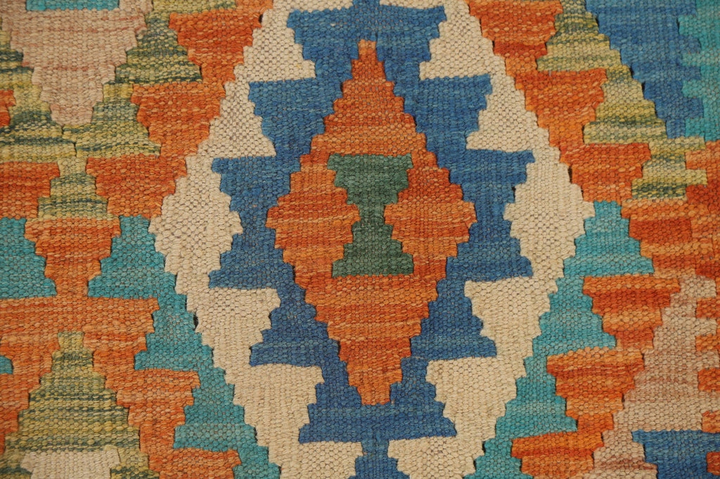 Hand-Woven Wool Kilim Oriental Area Rug 4x6