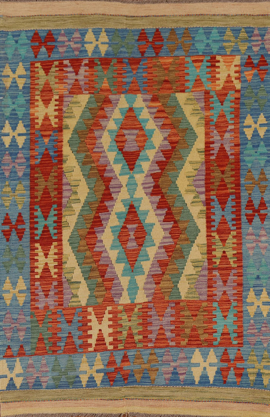 Geometric Kilim Oriental Area Rug 4x6