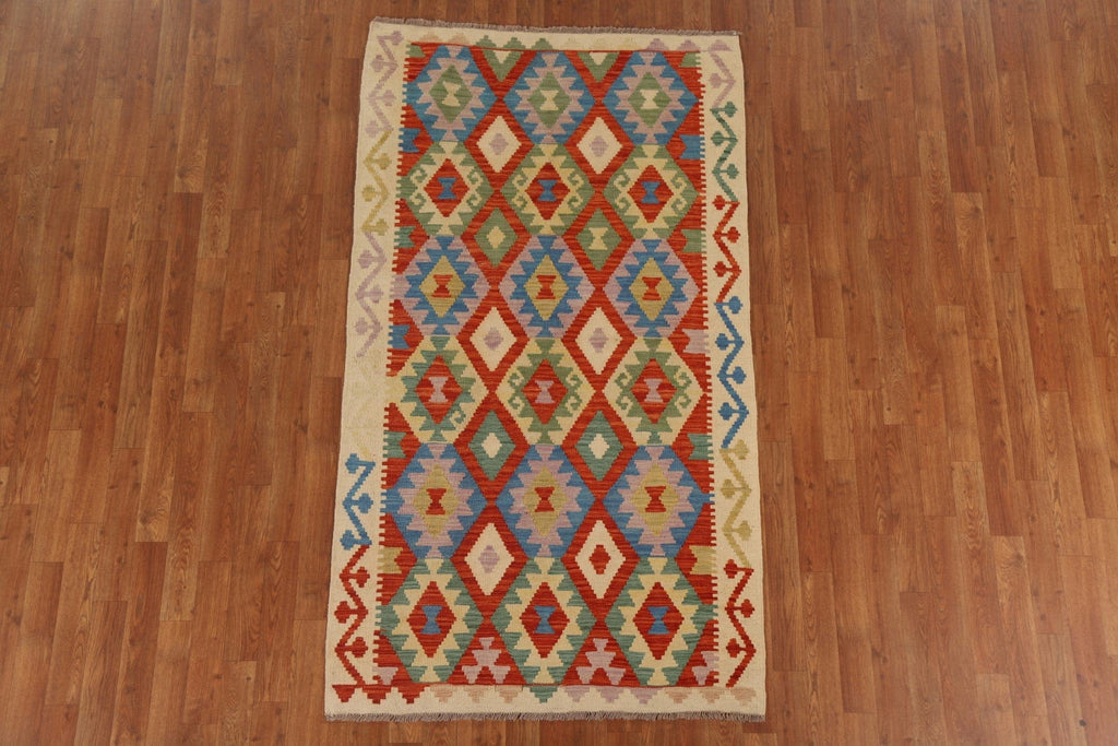 Multi-Color Kilim Oriental Area Rug 4x7