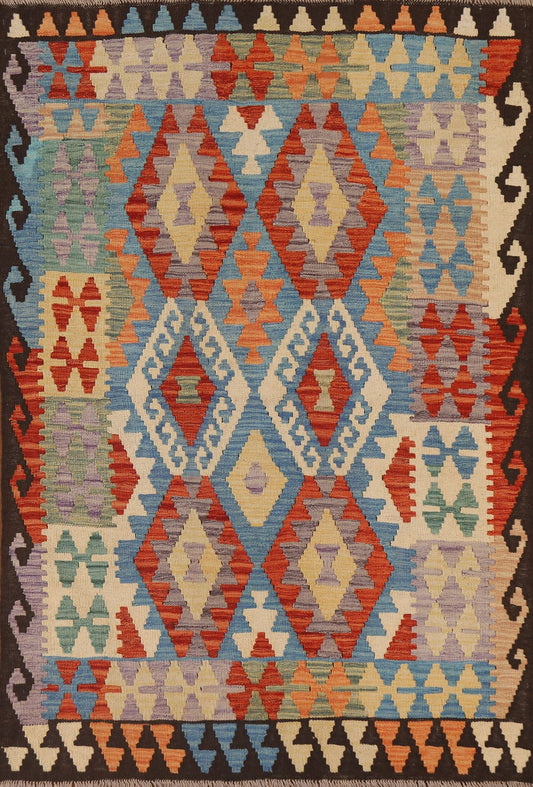 Geometric Kilim Oriental Area Rug 4x6