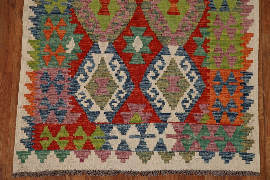 All-Over Geometric Kilim Oriental Area Rug 3x5