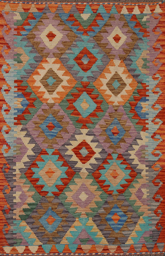 Geometric Kilim Oriental Area Rug 3x5