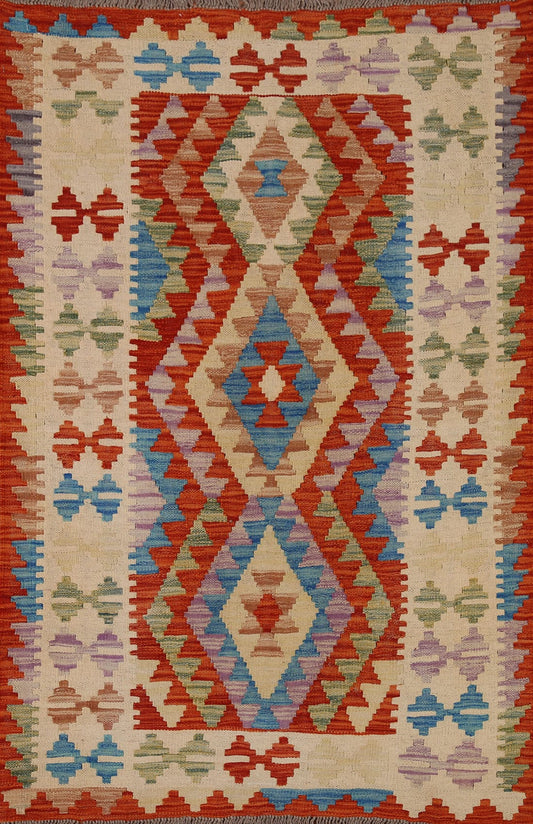 Geometric Kilim Oriental Area Rug 3x5