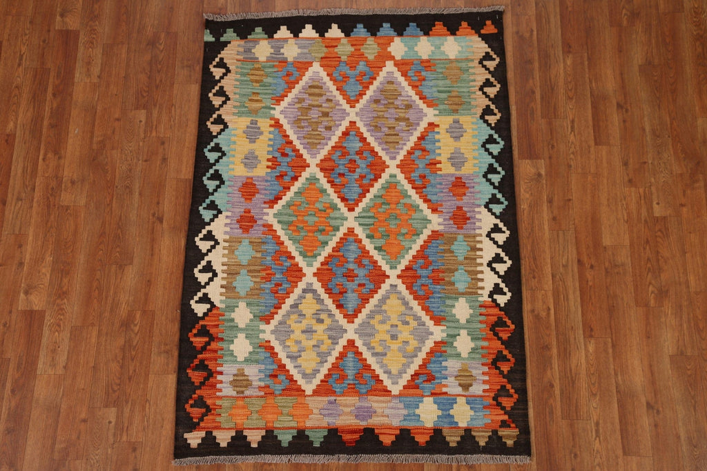 Geometric Kilim Oriental Area Rug 4x5