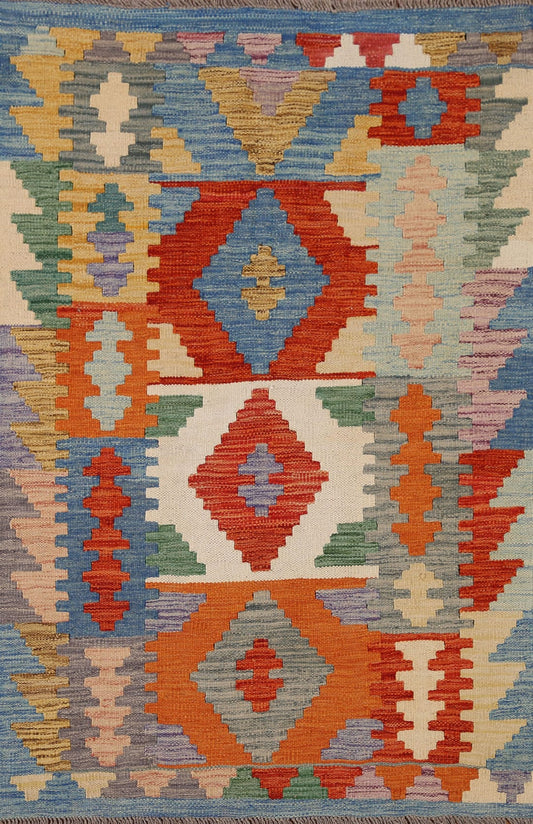 Geometric Kilim Oriental Area Rug 3x5