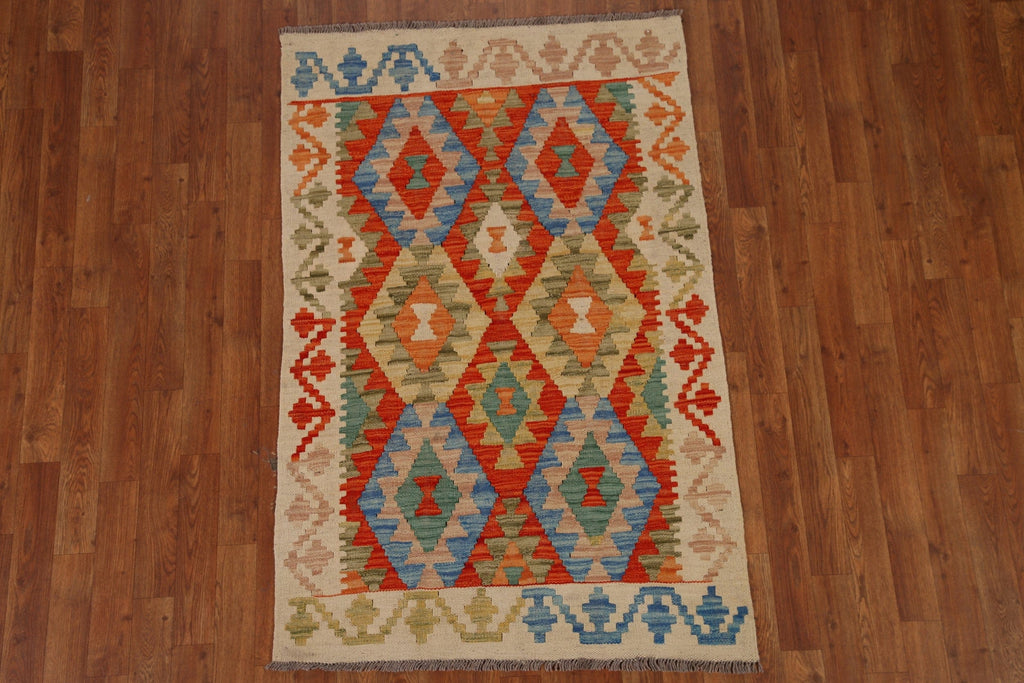 Multi-Color Kilim Oriental Area Rug 3x5