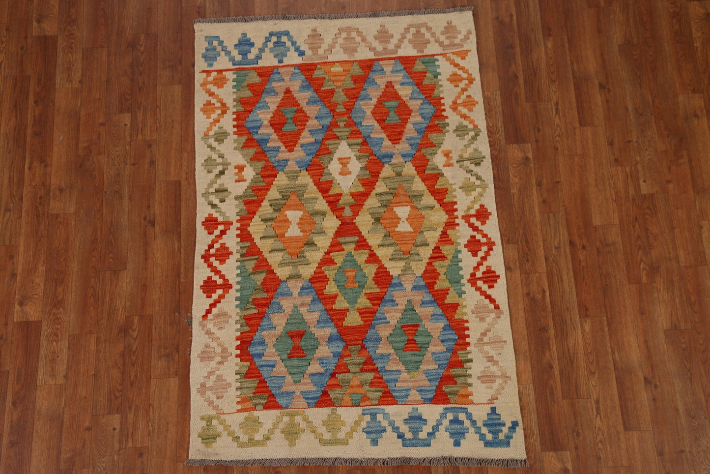 Multi-Color Kilim Oriental Area Rug 3x5