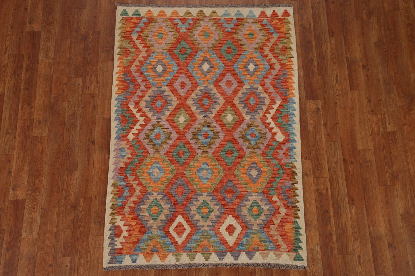 Reversible Wool Kilim Oriental Area Rug 3x5